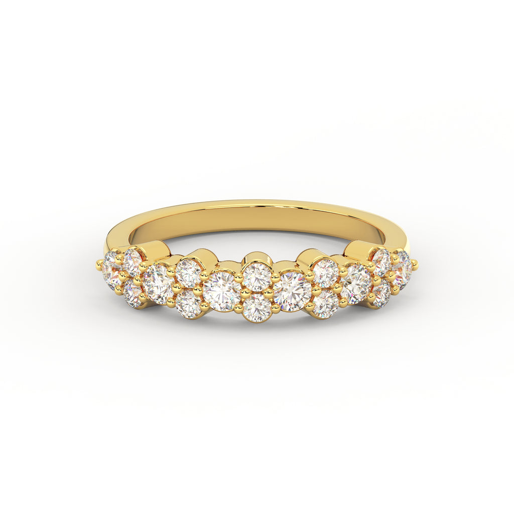 Park Avenue diamond band featuring 0.63 CTW lab grown diamonds in 14K yellow gold
