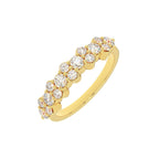 Angled view of a Park Avenue diamond wedding band with 0.63 CTW lab grown diamonds - angle view