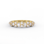 Park Avenue diamond band featuring 0.63 CTW lab grown diamonds in 14K yellow gold - front view