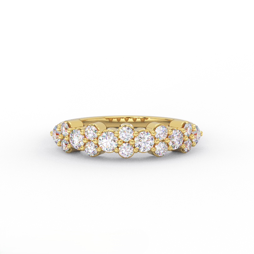 Park Avenue diamond band featuring 0.63 CTW lab grown diamonds in 14K yellow gold - front view