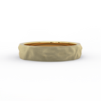 rustic gold ring in solid 14K yellow gold – front view