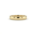 4mm Triborough dome wedding band in solid 14K yellow gold with a polished high-dome finish